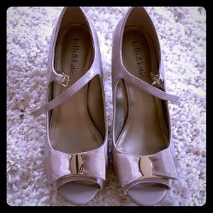 Kelly and Katie bow open toe heels